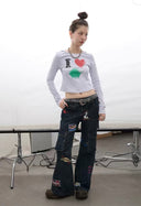 Stamp Denim Trousers image 9