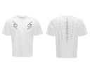 Embroidered Rivet Pattern Cotton T-shirt image 10