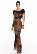 Mermaid Oil Painting Dress image 8