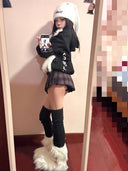 Low-waist Pleated Plaid Skirt image 7