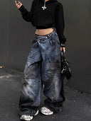 Reversed Waistband Wide-Leg Jeans image 3