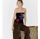 Floral Print Strapless Top image 1