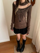 Drawn Choker Slip Top image 6
