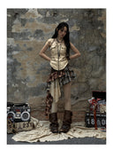 Patchwork Plaid Skirt image 10