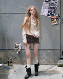 Belt-Neck Printed Blouse image 11