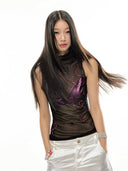Mesh Sleeveless Tank Top image 4