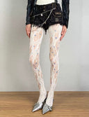 Star-patterned and Hole-patterned fishnet stockings(layered) image 7