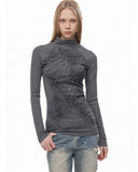 3D Ink Wash Pattern Knitted T-shirt image 11