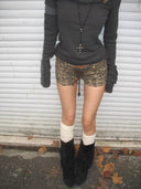 Cross-tied Leopard Print Shorts image 10