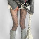 Star-pattern Fishnet Tights image 5