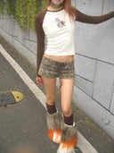 Cross-tied Leopard Print Shorts image 6