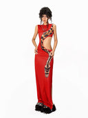 Scarlet Ophidian Embrace Dress image 0