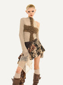 Openwork Fishnet Knit Sweater image 1