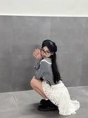 White Hollowed-out Cake Skirt image 10