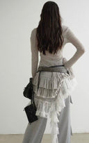 Lace-paneled Knit Slip Dress image 13