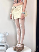 Irregular jacquard lace mesh stockings image 2