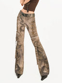 Snake Pattern Denim Pants image 4
