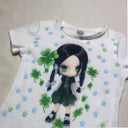 Kawaii Clover Doll Printed T-shirt image 5