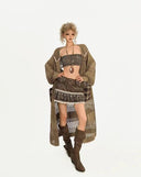 Hooded Knit Lace-Up Cardigan image 2