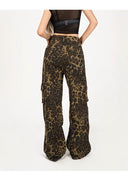 Leopard Print Wide-Leg Cargo Pants image 4