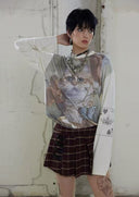 Cat Angel Painting Tee image 2