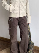 Distressed Straight-Leg Casual Trousers image 4