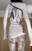 Feather-print Convertible Dress/Top image 9