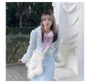 Fluffy bulk bone cross-body bag image 5