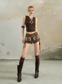 V-Neck Buckle-Detail Tank Top image 12