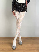 Star-patterned and Hole-patterned fishnet stockings(layered) image 6