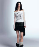 Irregular Patchwork Mesh Top image 2