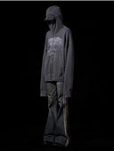 Low-rise side-striped denim punk trousers image 5