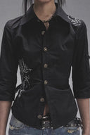 Printed Open-back Shirt image 9