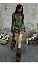 Patchwork Plaid Skirt image 7