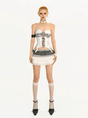 Crisscross Faux Fur Leopard Bodice image 4