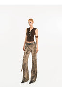 Snake Pattern Denim Pants image 6