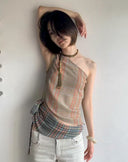 Convertible Draped Plaid image 9