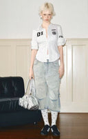 Black and White Vertical Striped Shirt image 10