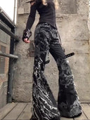 Digitally Printed Flare Trousers image 11