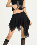 Asymmetric Hem Lace Skirt image 8