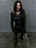 Graffiti Sweet-Gothic Ruffled Top image 13