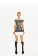 Gray-Waisted Ruffled Lace Skirt image 11