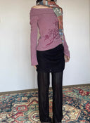 Magnolia Embroidery Printed Sweater image 4