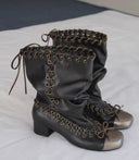 Studded Bow Combat Boot image 0