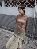 Japanese-style Gray-green Skirt image 2