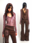 Patterned Crystal-embellished Hoodie image 0
