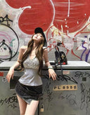 Asymmetrical PU Skirt Pants image 11