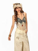 Denim Corset Lace Underlight Top image 1