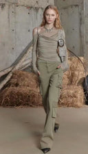 One-Shoulder Lace Panel Tee image 5