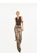 Snake Pattern Denim Pants image 7